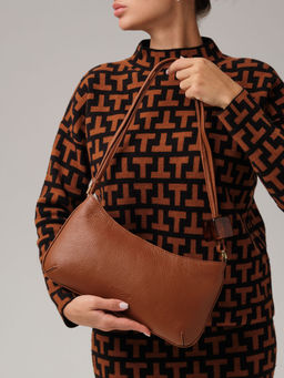 Кожаная сумка Deboro 31024 коричневый фундук