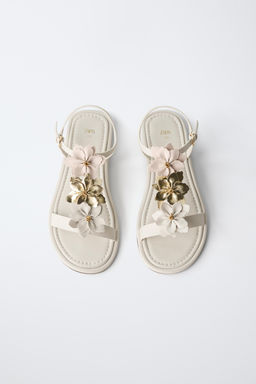 SANDALIA FLORES / Blanco - Zara фото 4