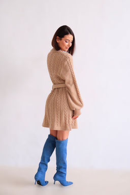 Martichelli Платье вязаное бежевое  фото 3