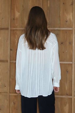 Beyaz Nervur Detayl? Hafif Transparan Gomlek TWOAW26GO00091 - Trendyolmilla фото 4