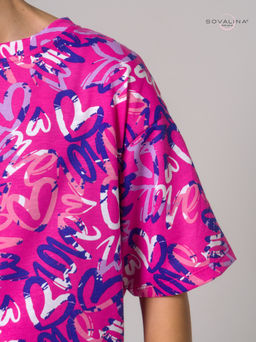 Костюм Daily girl надписи фуксия - Sovalina фото 4