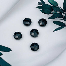 Бусины для украшений из черного Турмалина "Шерл" (5 шт)