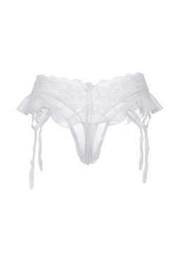 Трусики-пояс с жемчужной нитью Erolanta Adeline, белый (50-52)  фото 9