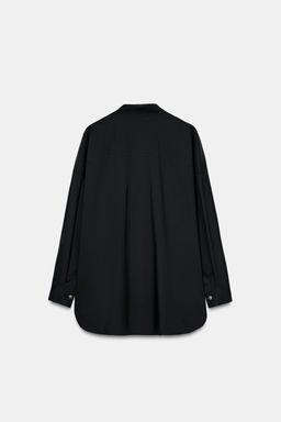 V-NECK POPLIN SHIRT - Zara фото 17