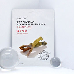 Lebelage Маска тканевая с красным женьшенем / Red Ginseng Solution Mask Pack, 25 г