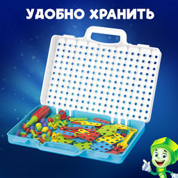 Конструктор винтовой Конструктики с шуруповёртом, 193 детали - Unicon фото 3