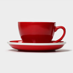 Кофейная пара фарфоровая Magistro Coffee time, 2 предмета: чашка 200 мл, блюдце d=14,5 см, цвет красный  фото 2