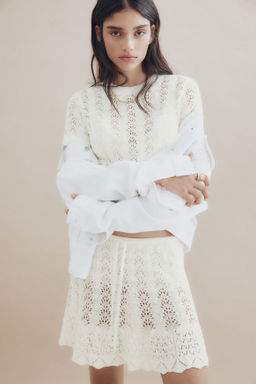 Falda en punto pointelle - H&m фото 2