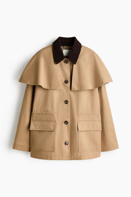 Chaqueta de sarga con capa