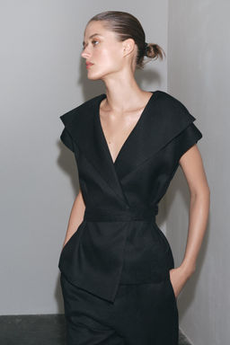 ZW COLLECTION LINEN BLEND WAISTCOAT - Zara фото 9