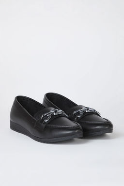 Trendyol Shoes Siyah Aksesuar Detayl? Ekstra Rahat Kad?n Loafer Ayakkab? TAKSS25LA00005 - Trendyolmilla фото 3
