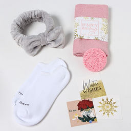 Набор подарочный новогодний «Этель. Happy holidays»: полотенце и аксессуары (6 предметов)