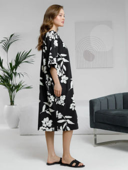 VERY NEAT _ ЕВТ 5063/черный,гардения платье жен