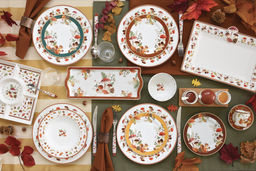 Салатник, 23х10 см, 2,5 л, фарфор P, белый, Белка и грибы, Autumn Breeze - Easy life фото 2