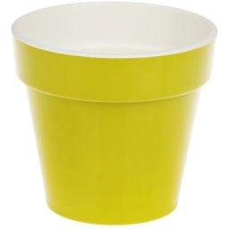 Цена за 2 шт. Кашпо для цветов пластиковое 1л "Порто" со вставкой фисташковый