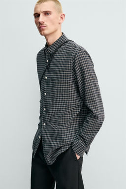 ORIGINS CHECK SHIRT WITH WOOL - Zara фото 5