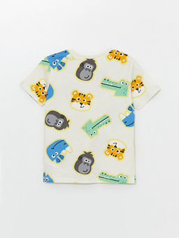 Bisiklet Yaka K?sa Kollu Bask?l? Erkek Bebek Ti??rt - Waikiki фото 2