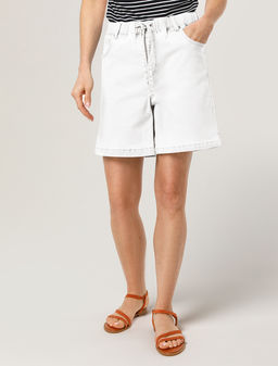 Шорты из эластичного денима