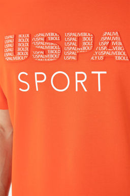 Мужская оранжевая футболка Comfort с круглым вырезом Неожиданная скидка в корзине - U.s. polo assn фото 7