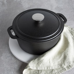 VETTA Кастрюля чугун, 3,8л, d23х10см, чугун крышка, нерж ручка арт. 808-019