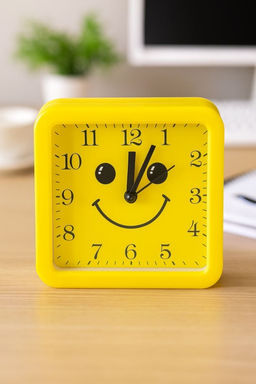 Часы-будильник Morning sun, yellow (11,5х11,5 см)