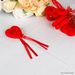 Декоративное украшение Сердце набор 12 шт 22 см топпер / DYS-22 /уп 200/