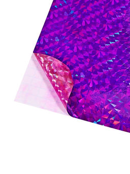 Бумага цветная формат А4, 10 листов, 5 цветов, самоклеящаяся голография