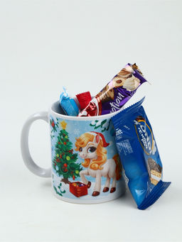 Детский подарок: кружка и конфеты Веселья в новом году, 150 г