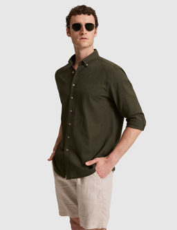 Haki Regular Fit Uzun Kollu G_mlek
