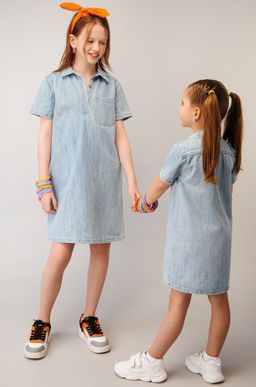 Джинсовое платье с коротким рукавом для девочки Happyfox - Happy fox фото 7