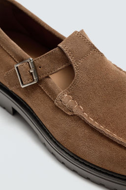 LEATHER BUCKLE SHOES - Zara фото 3