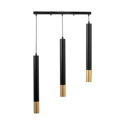 Светильник BayerLux подвесной «Герона» 3хLED 9 Вт 4000К черный золото 50×5×50-200 см