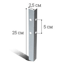 Цена за 2 шт. Набор ножек для грядки, 4 шт., оцинкованные, серый, Greengo