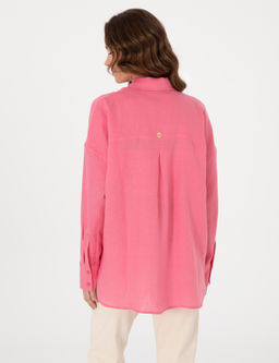 Pembe Oversize Uzun Kollu G_mlek