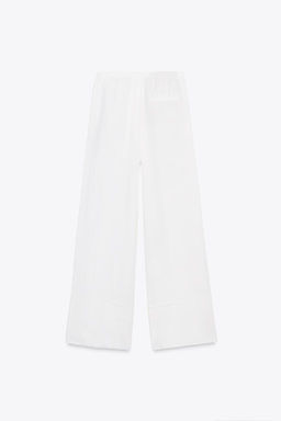 ZW COLLECTION 100% LINEN PALAZZO TROUSERS - Zara фото 27