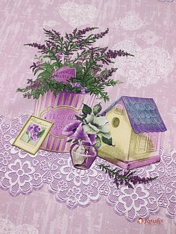 Рогожка Очарование Прованса, ш.1.5м, хлопок-100%, 165гр/м.кв, раппорт 63.5см