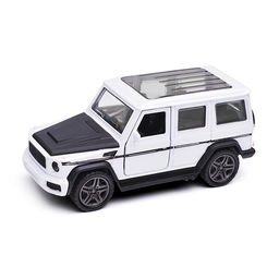 Белая инерционная машинка Джип с люком die-cast,1:32, открывающиеся двери