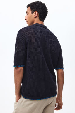 Camisa resort en punto calado Relaxed Fit - H&m фото 4