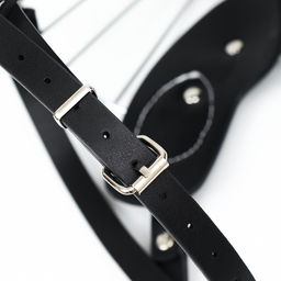 Намордник металлический №1 с трехсторонним ремешком, прессованная кожа, чёрный - Пижон фото 7