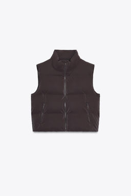 RUBBERISED PUFFER GILET