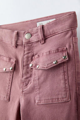 STUDDED BOOT-CUT JEANS - Zara фото 3