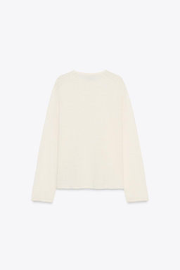 LINEN BLEND KNIT SWEATER - Zara фото 6