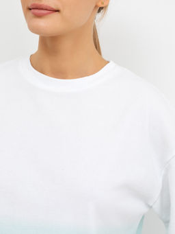 Свободный комплект (укороченный джемпер и шорты) в расцветке зеленый градиент зеленый градиент 372461 - Mark formelle фото 4