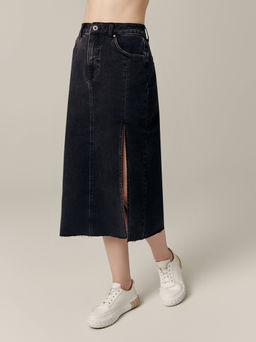 CONTE CON-685 Юбка джинсовая женская washed black - Conte elegant фото 5