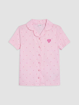 G?mlek Yaka K?z ?ocuk Pijama Tak?m