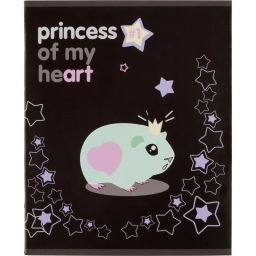 Цена за 2 шт. Тетрадь общая А5 48л Princess,клет,скреп, ВД-лак