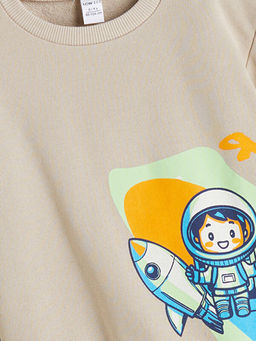 Bisiklet Yaka Erkek ?ocuk Sweatshirt