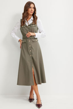 Сарафан LYUSHe 4147-Р хаки  фото 7