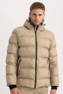 Su Itici Sisme Mont Ruzgar Gecirmez Slim Fit Dar Kesim Kapusonlu Astarl? Fermuarl? - Defacto фото 2