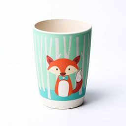 Набор детской посуды Лисичка, из бамбука, 5 предметов: тарелка, миска, стакан, столовые приборы - Крошка я фото 7